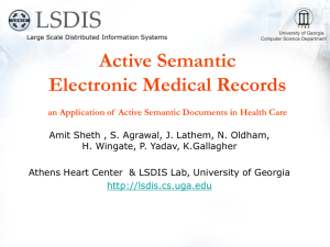 Active Semantic Electronic Medical Records - LSDIS
