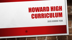 Howard High Curriculum