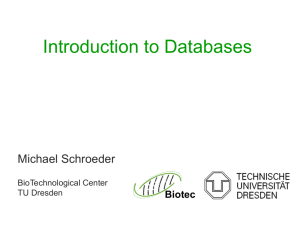 Database - BIOTEC - Biotechnology Center TU Dresden