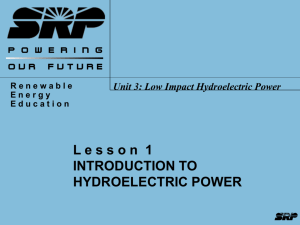 Low Impact Hydroelectric Power
