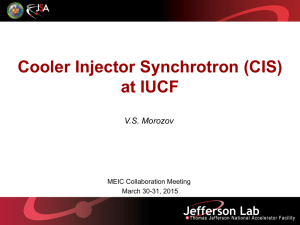 Cooler Injector Synchrotron at IUCF
