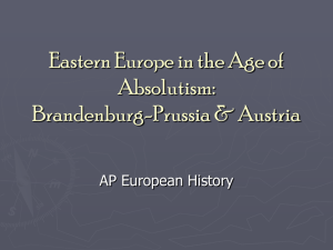 Brandenburg-Prussia and Austria PPT
