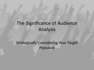The Significance of Audience Analysis