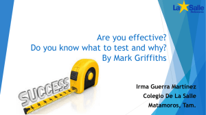 Are you effective? Do you know what to test and why?