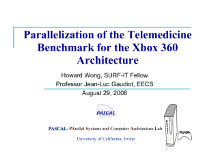 Parallelization of the Telemedicine Benchmark for the Xbox 360