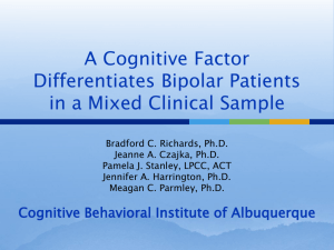 2009 Powerpoint from presentation of our Bipolar Disorder research