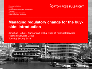 Managing regulatory change for the buy