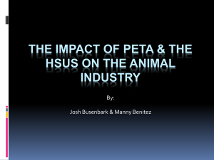 The impact of PETA & the hsus on the animal