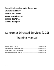 CDS Training Manual