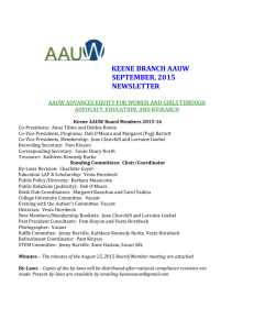 Keene Branch AAUW September Newsletter Online Version