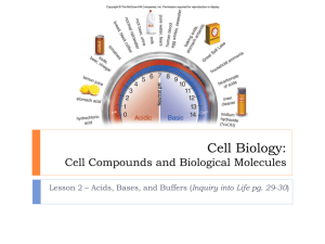 Cell Compounds and Biological Molecules - TangHua2012-2013