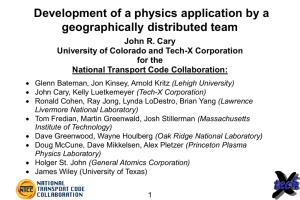 Development of a physics application by a geographically