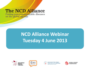Global NCD Framework Update