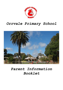 Information Book 2015 - Orrvale Primary School