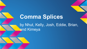 Comma Splices - De Anza College
