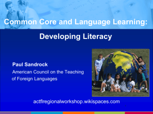 Common Core and Language Learning