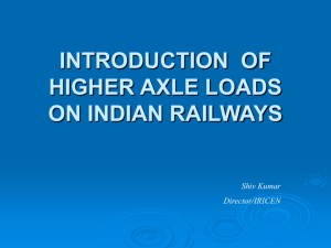 running of 25t axle load trains