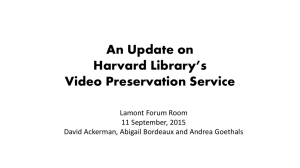 Digital Preservation Roadmap for Harvard (2014
