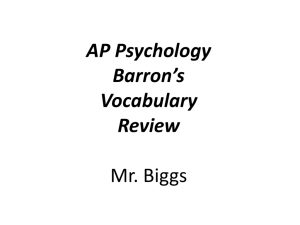 AP Psych Barrons Vocabulary