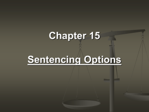 Chapter 15 Sentencing Options