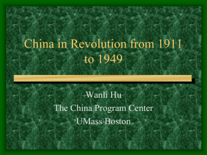 China in Revolution from 1911 to 1949 - OLLI