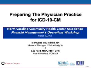 Preparing the Physician Practice for ICD-10