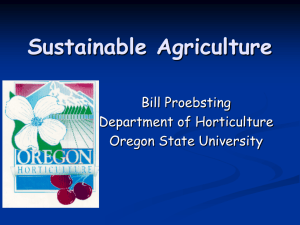 Sustainable Agriculture - Oregon State University