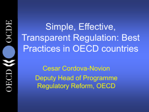 Simple, effective, transparent regulation: best practices in OECD
