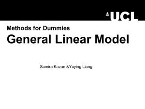 1st level analysis: design matrix, contrasts, General Linear Modelling