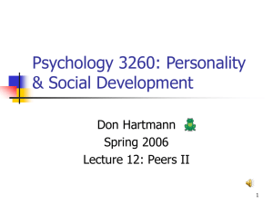 Psychology 3260: Personality & Social Development