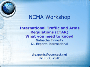 Session 3 - Course 20 - International Traffic and Arms Regulations