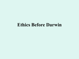 Ethics Before Darwin