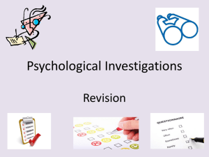 Psychological Investigations