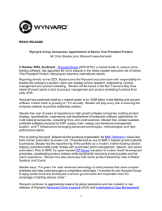 media release - Wynyard Group