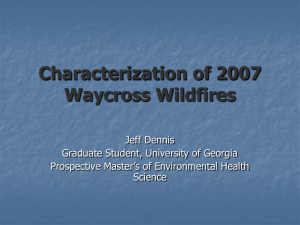 Characterization of 2007 Waycross Wildfires