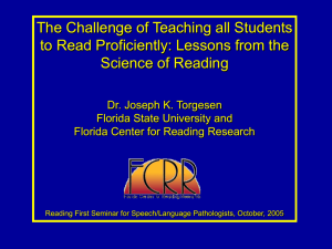 PowerPoint - Florida Center for Reading Research