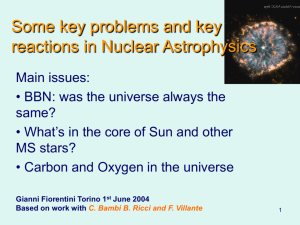 Nuclear astrophysics: key problems and key reactions