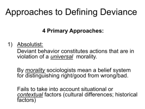 Approaches to Defining Deviance