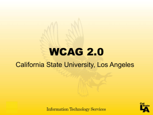 WCAG 2.0 PowerPoint - California State University, Los Angeles