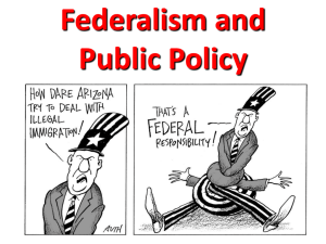 Federalism and Public Policy
