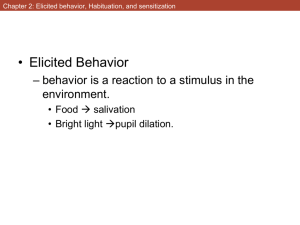 Elicited Behavior, Habituation, and Sensitization