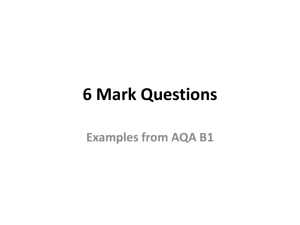 6 Mark Questions - Teaching Science