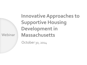 Innovative Approaches to Supportive Housing