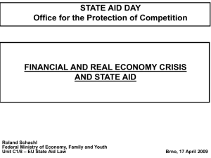 Financial and Real Economy Crisis and State Aid Day