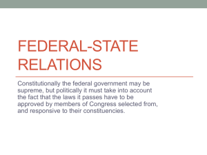 FEDERAL-STATE RELATIONS