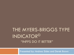 The myers-briggs type indicator©
