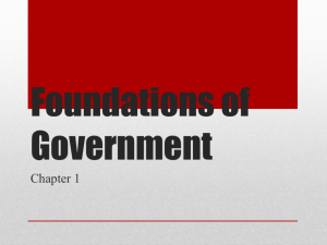 Foundations of Government PowerPoint
