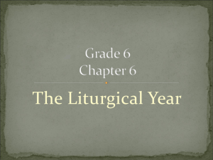 Grade 6 Chapter 6 Liturgical Year
