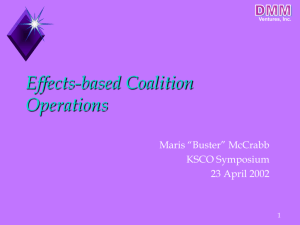 Effects-based Coalition Operations