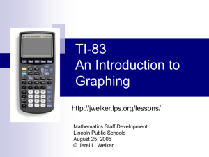 TI-83 An Introduction to Graphing